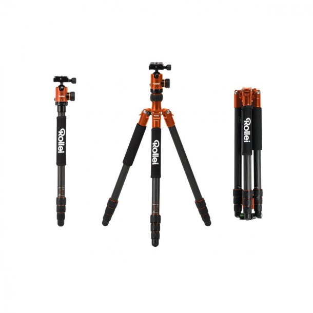 Rollei C5i Carbon tripod kamerastativ - Orange