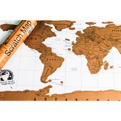 Scratch Map - Verdenskort som skrabes, 2 stk.