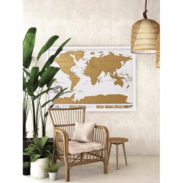 Scratch Map - Verdenskort som skrabes, 2 stk.