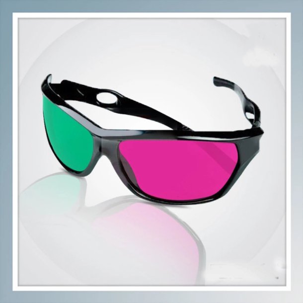 3D-briller i plast - rød/grøn, 3 stk.