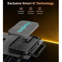 Choetech solcellepanel med 2 porte, 28W, gr