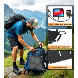 Choetech solcellepanel med 2 porte, 28W, gr