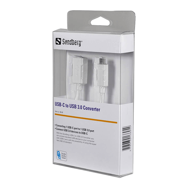 Sandberg USB-C to USB 3.0 Converter, Hvid