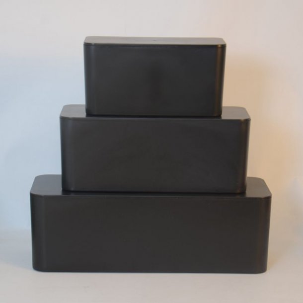 Kabelskydd - 40,5 x 15,5 x 13,5 cm, svart (stor)