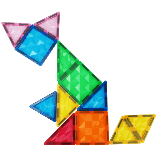 Magnetic Tiles byggesæt - Sampak, 32 + 60 dele
