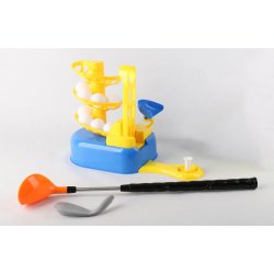 Golf legetjsst m. 2 kller og 15 bolde