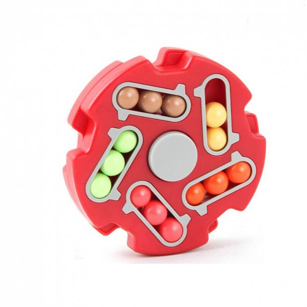 Puzzle Beads - Fidget legetøj (rund), rød