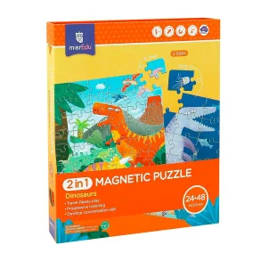 mierEdu Magnetisk puslespil - 2 i 1 Dinosaur