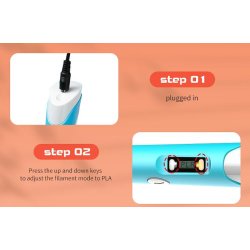 SERO 3D pen som Myriwell med LCD-skrm inkl. 1,75 mm filament