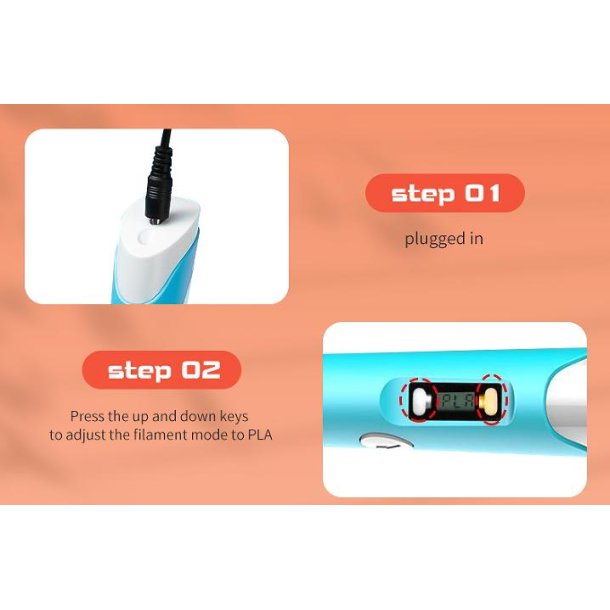 SERO 3D pen som Myriwell med LCD-skrm inkl. 1,75 mm filament