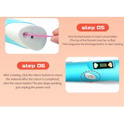 SERO 3D pen som Myriwell med LCD-skrm inkl. 1,75 mm filament