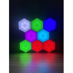 LED touch vgbelysning, 6 stk lyspaneler med fjernbetjening