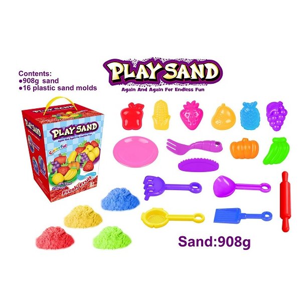 Play Sand - Kinetisk legesand - Frisk frugt, 908 g (4 farver)