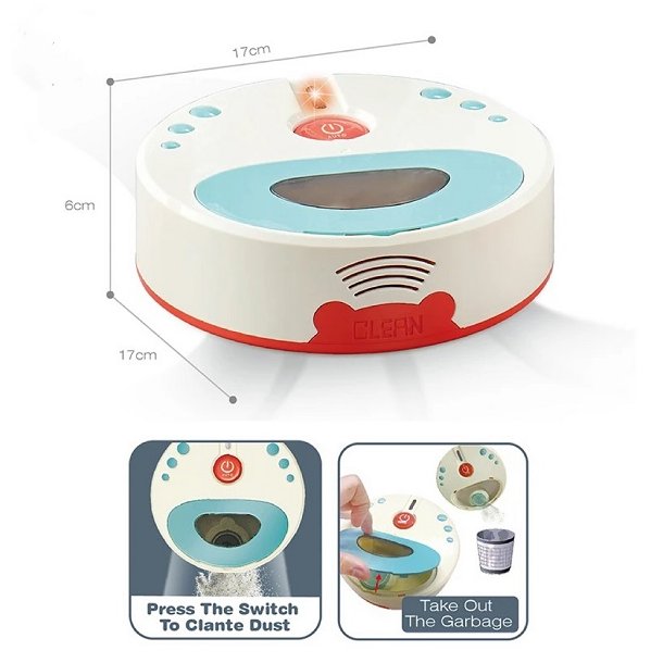 Legetjs stvsuger og -robotstvsuger, 3-i-1