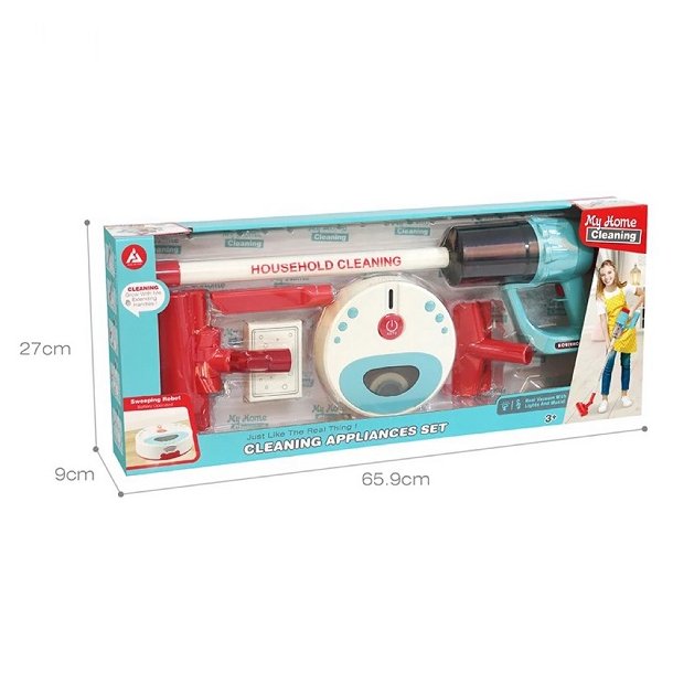 Legetjs stvsuger og -robotstvsuger, 3-i-1