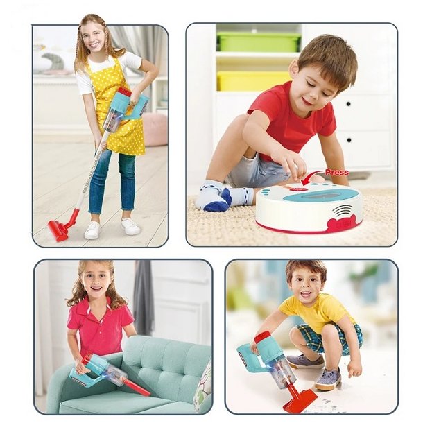 Legetjs stvsuger og -robotstvsuger, 3-i-1