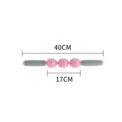 Massagerulle m. 3 bolde, orange