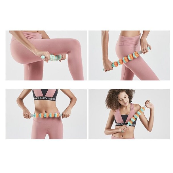 Massagerulle m. 5 bolde, bl