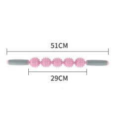 Massagerulle m. 5 bolde, orange