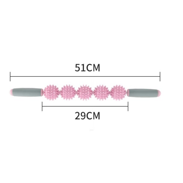 Massagerulle m. 5 bolde, orange