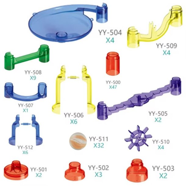 Marble Run kuglebane, 122 dele