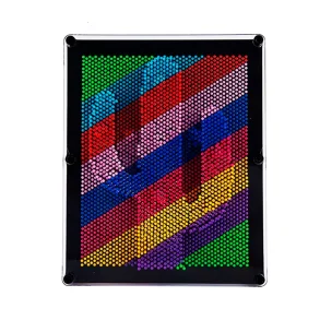 PinArt - 3D plattkonst, svart/regnbge