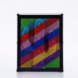 PinArt - 3D pladekunst, sort/rainbow