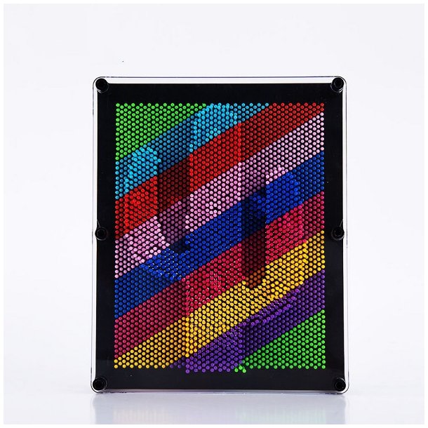 PinArt - 3D pladekunst, sort/rainbow