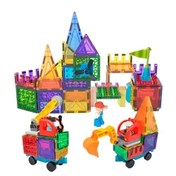 Magnetiska Plattor Byggarbetsplats, 65 delar