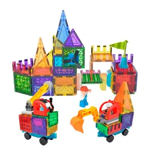 Magnetiska Plattor Byggarbetsplats, 65 delar