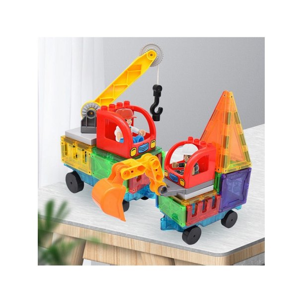 Magnetiska Plattor Byggarbetsplats, 65 delar