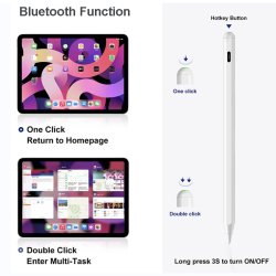 iPad pen som Apple pencil (iPad 2018-2023) - trdls, hvid