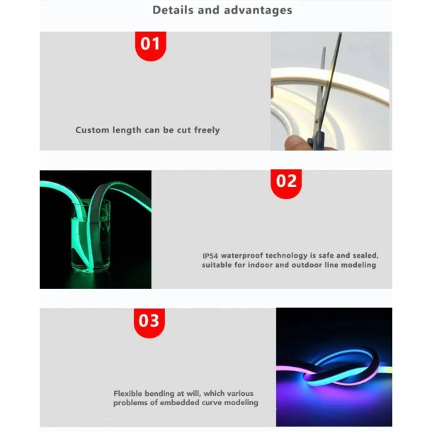 LED-strip 180 LED inkl. fjernbetjening, 3m