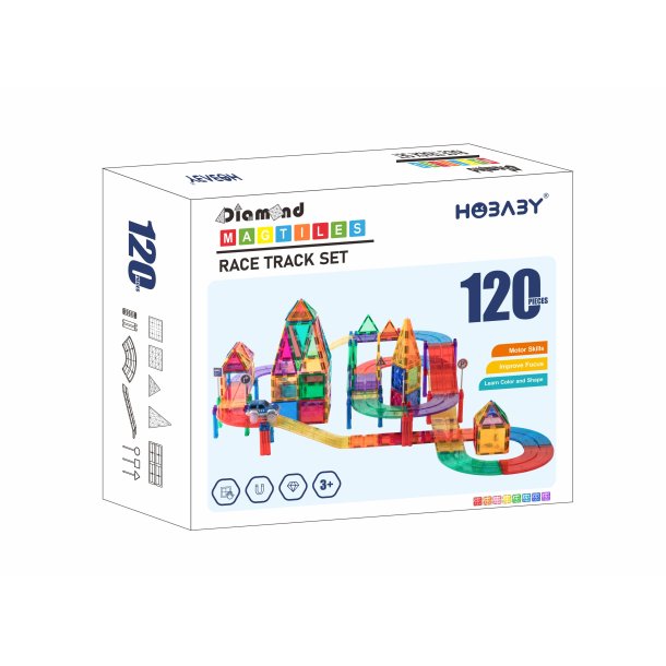 Magnetiska Plattor Bilbana, 120 delar