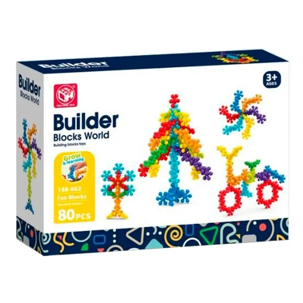 Builder Blocks World - Byggest, 80 dele