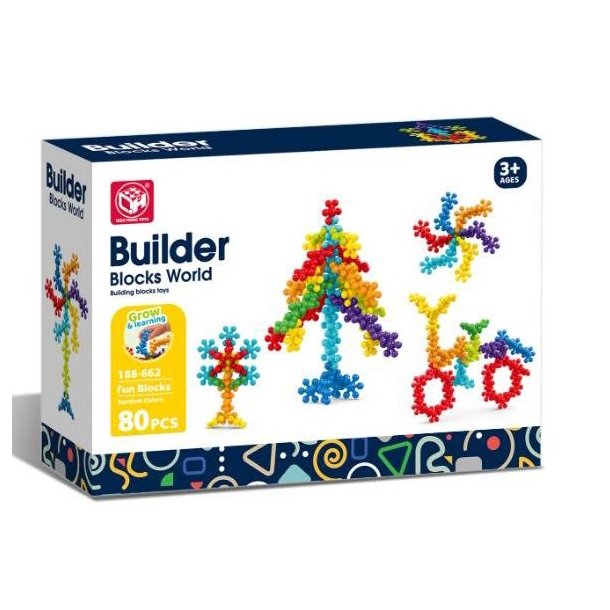 Builder Blocks World - Byggest, 80 dele