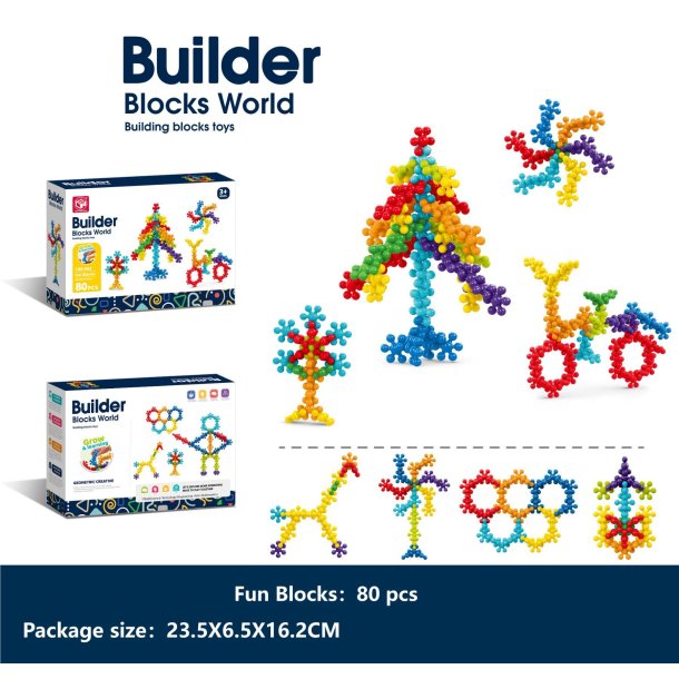 Builder Blocks World - Byggest, 80 dele