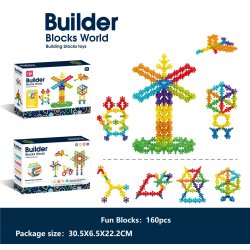 Builder Blocks World - Byggest, 160 dele