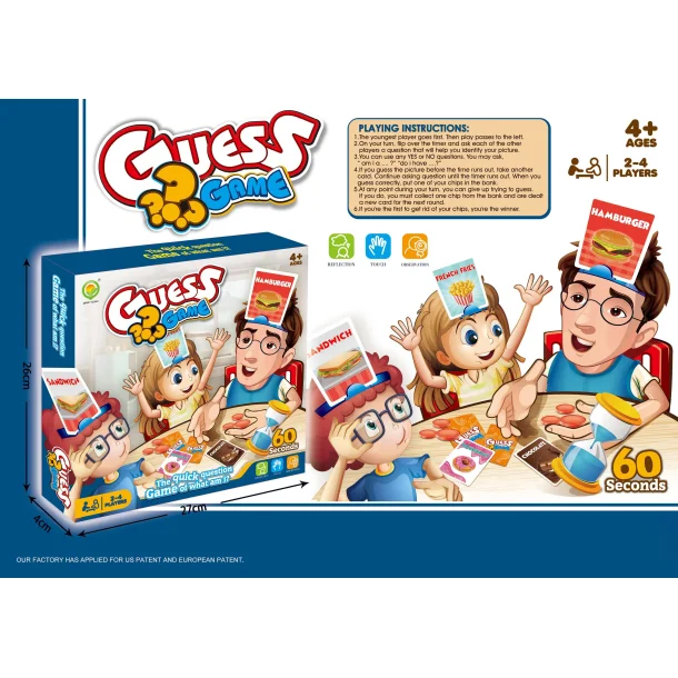 Guess Game - "Gæt hvem jeg er" spil - Mad