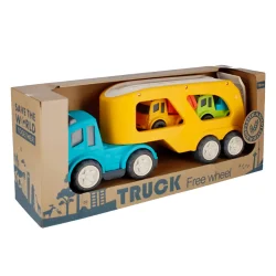 Free Wheel Legetjs transporter, inkl. 2 biler (bioplast)