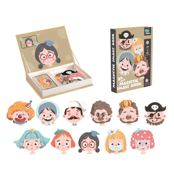 Magnetbok - Ansikten