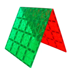 Magnetiska plattor byggeplattor, 2 st, assorterade