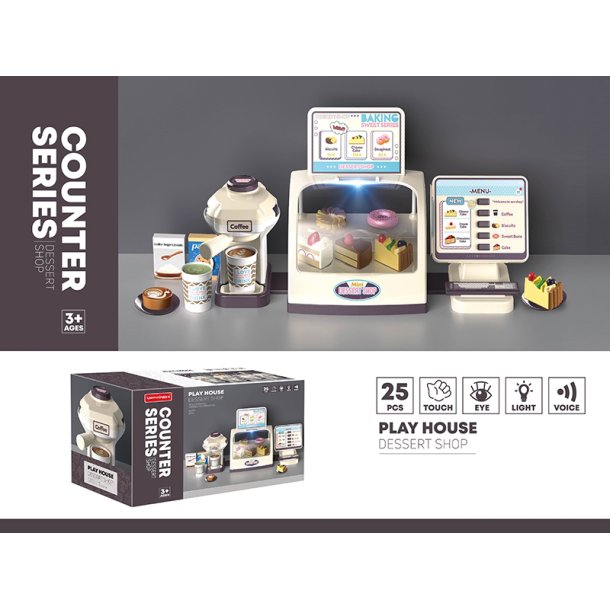 Play House Legetjs Kage- &amp; kaffebar m. lys og lyd