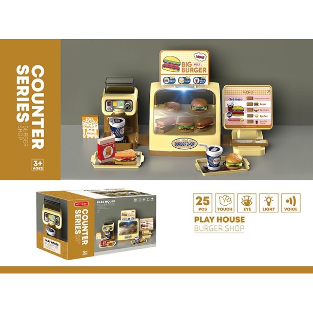 Play House Legetjs Burgerbar m. lys og lyd