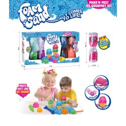Foam Sand, Skum-slim, Ice Gourmet Kit, 160 g (4 farver)