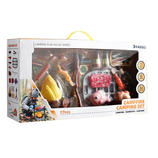 Campfire Legetjs Campingst m. lys og lyd, 17 dele