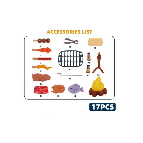 Campfire Legetjs Campingst m. lys og lyd, 17 dele