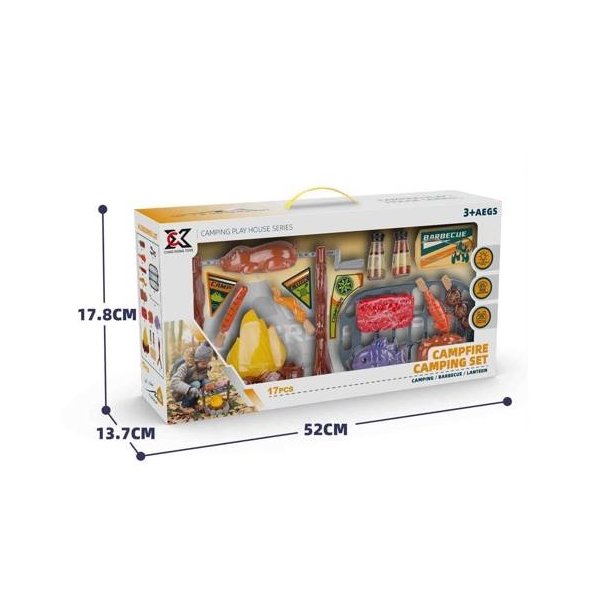 Campfire Legetjs Campingst m. lys og lyd, 17 dele