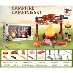 Campfire Legetjs Campingst m. lys og lyd, 17 dele