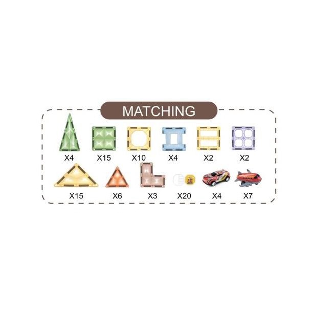 Magnetic Tiles - Lufthavn - 92 Dele